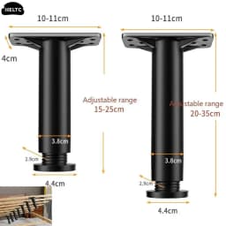 1PCS Black Telescopic Adjustable Bed Beam Support Foot Reinforced Plastic Furniture Leg Sofa Leg Bed Bottom Load Bearing Bracket