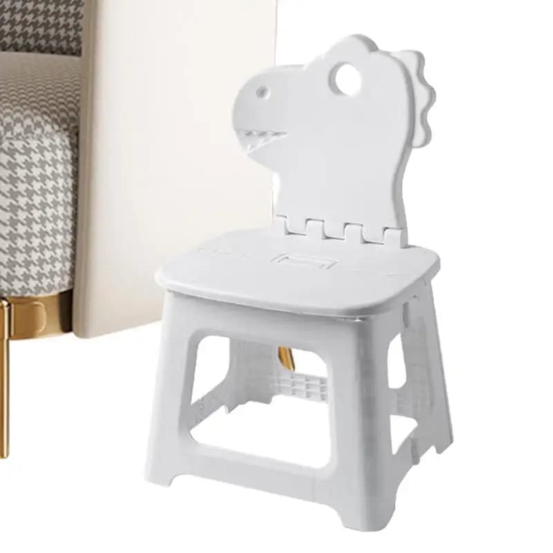 Folding Step Stool Cute Animal Kids Folding Chairs With Back Support Thickened Seat Furniture Home Shoe Changing Chair For Home