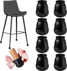 8pcs Round Chair Leg Protectors Foot Cover Diagonal with Thick Wrap Felt Pads Silicone Furniture Table Feet Protect Floors