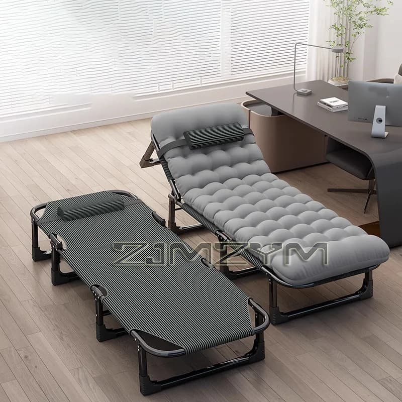 Portable Folding Recliner Lunch Single Bed Portable Small Bed Folding Bed Workbench Lunch Folding Chair Breathable and Foldable