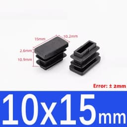 Black Square Plastic Black Blanking End Cap Pipe Plug Foot Furniture Inner Plug Cover 10x10mm ~ 100x100mm