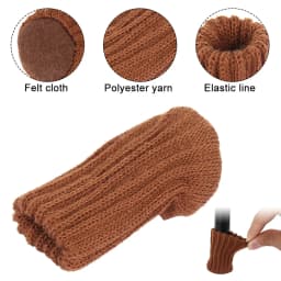 24PCS Table Legs Socks Knitted Chair Cover Furniture Legs Sock Chair Leg Floor Protector Cover Legs For Furniture Chair Leg Caps