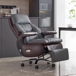 Electric Massage Office Chair, Reclining From 90-160°, with Button Control for Micro-vibration Massage, Suitable for Office Use.