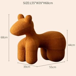 Large Cartoon Children's Chair Living Room Furniture Creative Animal Stool Cashmere Hippo Chair Home Decor Shoe Changing Stool