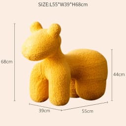 Large Cartoon Children's Chair Living Room Furniture Creative Animal Stool Cashmere Hippo Chair Home Decor Shoe Changing Stool