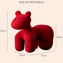 Large Cartoon Children's Chair Living Room Furniture Creative Animal Stool Cashmere Hippo Chair Home Decor Shoe Changing Stool