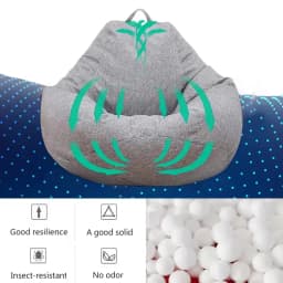 Lazy Sofas Cover Large Bean Bag Cover Without Filler Adults Couch Living Room Bedroom Home Tatami Lounger Comfortable Seat Cover