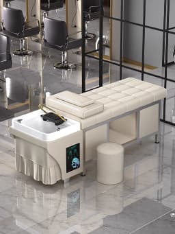 High Quality New Shampoo Chair Can Wash Hair and Pedicure with Foot Basin, Head and Legs Can Be Stretched with Fumigation