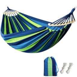 Hammock Leisure Durable Single Travel Swing Chair Hanging Bed Casual Hammocks For Patio Garden Backyard Outdoor Indoor With Bag