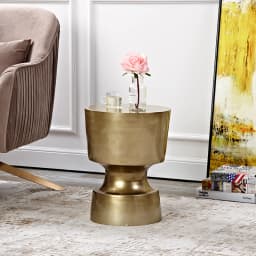 luxury side table Brush Brass console table Nordic Contemporary corner coffee table
