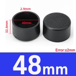  Black Round Soft PVC Table Chair Leg Tube Cap Anti-Skid Floor Protector Caps 6mm-76mm Floor Protector Pads