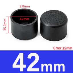  Black Round Soft PVC Table Chair Leg Tube Cap Anti-Skid Floor Protector Caps 6mm-76mm Floor Protector Pads