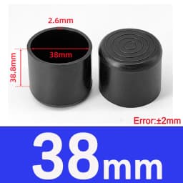  Black Round Soft PVC Table Chair Leg Tube Cap Anti-Skid Floor Protector Caps 6mm-76mm Floor Protector Pads