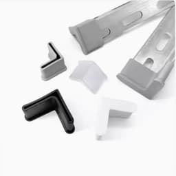 PVC Foot Cover Triangle Angle Iron Foot Rubber Pad Non-Slip Shelf Furniture Feet Leg Pads Floor Protector Black White Yellow