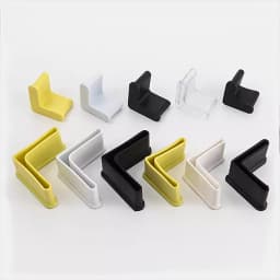 PVC Foot Cover Triangle Angle Iron Foot Rubber Pad Non-Slip Shelf Furniture Feet Leg Pads Floor Protector Black White Yellow