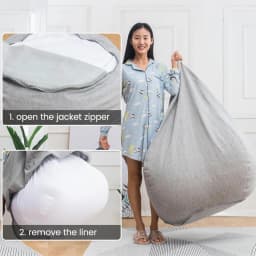 Lazy Sofa Cover Liner Mesh Bean Bag Inner Lining Without Filling Anti-fouling Replacement Bean Bag for Bedroom Living Sofa Chair