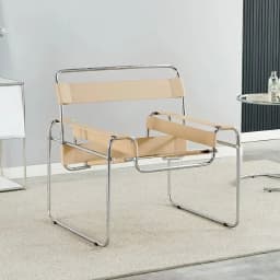 Nordic Vassili Leisure Chair Single Chair Medieval Industrial Style Network Red Bauhaus Saddle Leather Simple Photo Furniture