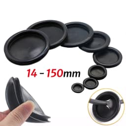 14mm-150mm Hole Diameter Black Single Sided Protective Coil Sealing Rubber Ring Wiring Grommets Hole Plug Gasket