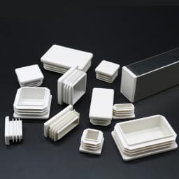 White Square Tube Pipe Plug Rectangle Plastic Blanking End Cap table Leg Feet Inserts Plugs Dust Cover13x13mm-100x100mm