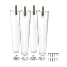 Acrylic Furniture Legs - Mid Century Legs Set of 4 For Couch, Sofa, Chair, Table,Dresser, Bed, Cabinet,Load 600KG
