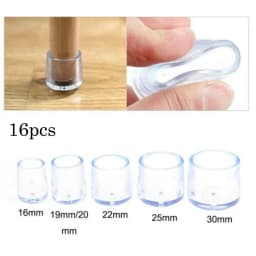 16 Pcs Chair Leg Cap Covers Chair Leg Cap Rubber Feet Protector Pad Furniture Table Covers Round Bottom Home Decor