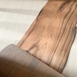 Natural Ebony Wood Veneer, for Furniture and DIY Woodworking, about 30cm x 2.5m, 0.2mm Thick,C/C