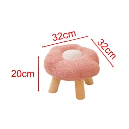 Wooden Small Foot Stool Non Slip Foot Rest Under Desk Footrest Ottoman Soft Stool for Playroom Apartment Porch Bedroom