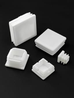 5/10/20Pcs White Rectangle/Square Blanking End Cap Table Leg Foot Pad Steel Pipe Insert Plug 13/15/16/19/20/25/30/32/35mm~200mm