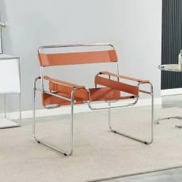 Vasily Chair Designer Single Used Casual Sofa Chair Stainless Steel Saddle Leather Living Room Balcony Study Chair Sofa Chairs