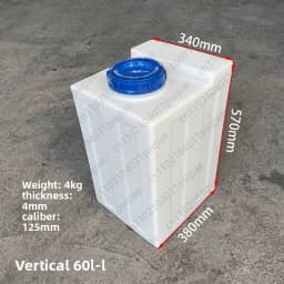 60L PE Plastic Square Water Tank for Food Trucks and RVs Large-Capacity Household Water Storage Barrel with Lid