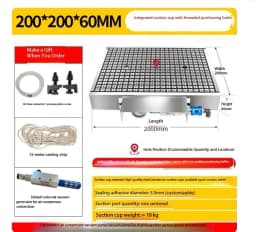 CNC Vacuum Suction Cup Industrial PVC Stainless Steel Iron Copper Plate Automatic Pressure Holding Pneumatic Suction Table