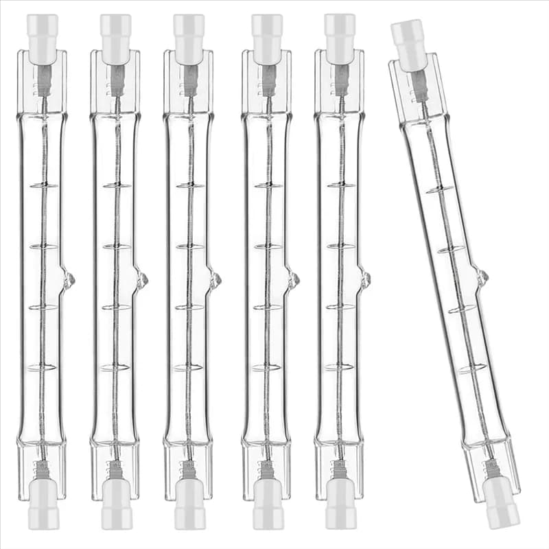 R7S Halogen Light Bulb 118mm 200W 230V Halogen Rod R7S Halogen Bulb R7S Dimmable Halogen Rod Lamp Lights 6Pack