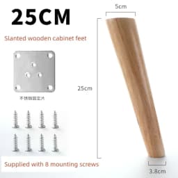 4Pcs Wooden Furniture Legs Tapered Feet Stool Sofa Table Computer Desk Furniture Legs Furniture Accessories Replacement Feet