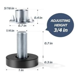 8PCS Gifts Adjustable Furniture Leveling Feet Furniture Levelers Hardware Tools Leg Levelers Table Feet Screw on Glide Leveler