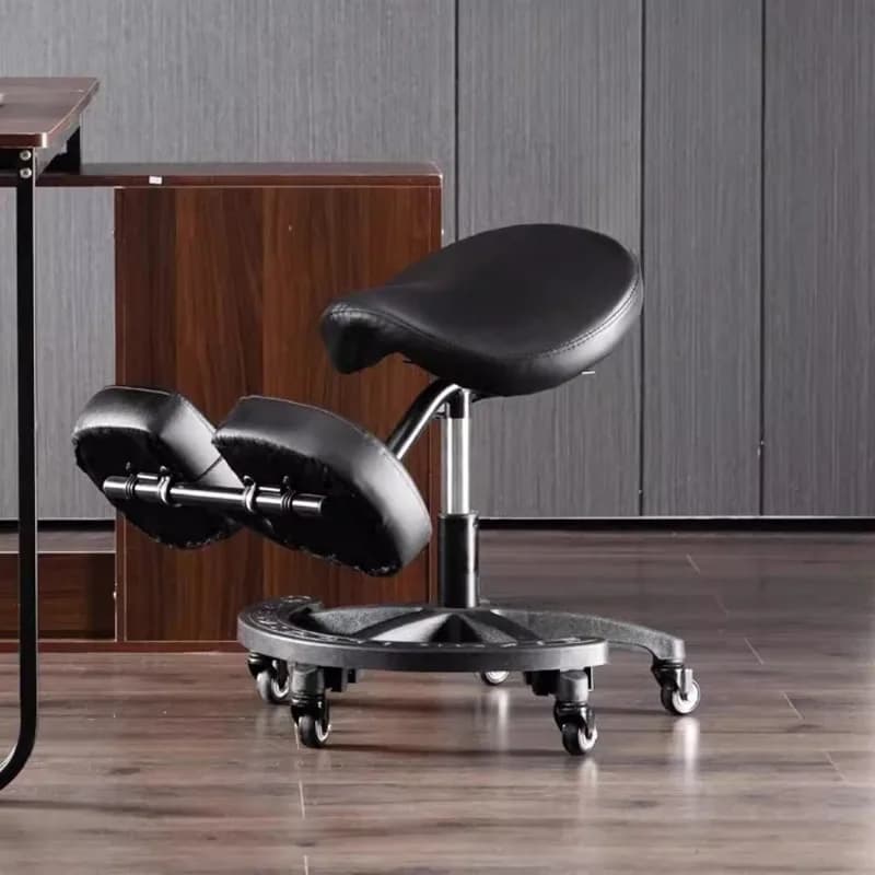 Ergonomic Adjustable Saddle Chair - Posture Corrective Kneeling Stool for Office Computer Desk Chair for Adults & Students