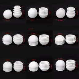 White Round Bung Plastic Blanking End Cap Tube Pipe Inserts Plug Insert Stoppers 13mm 16mm 19mm 20mm 22mm 25mm 28mm 30mm-60mm 