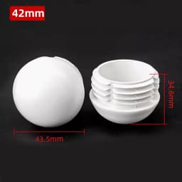 White Round Bung Plastic Blanking End Cap Tube Pipe Inserts Plug Insert Stoppers 13mm 16mm 19mm 20mm 22mm 25mm 28mm 30mm-60mm 