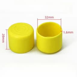 New 4pcs Yellow Square Tube And Round Tube Foot Pads/Pvc Soft Rubber Table And Chair Legs Anti Slip And Silent Protective Caps
