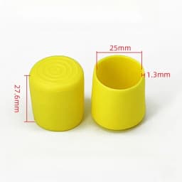 New 4pcs Yellow Square Tube And Round Tube Foot Pads/Pvc Soft Rubber Table And Chair Legs Anti Slip And Silent Protective Caps