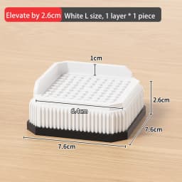 Adjustable-Height Square Furniture Risers: High Load-Bearing, Triple Anti-Slip, Ideal For Sofa, Table And Chair Leg Protection