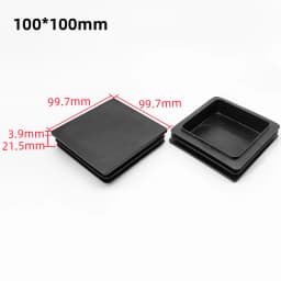 100x100mm Black/White Plastic Square Plug Furniture Table and Chair Foot Square Tube Plug End Cap Tube Pipe Insert Plug