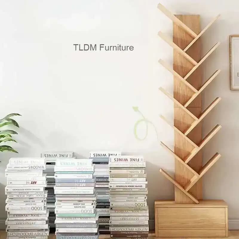 Multi-layer Bookcases for Study Modern Density Board Tree-shaped Small Bookshelf Creative Simple Designer Bookcase for Office