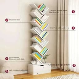 Multi-layer Bookcases for Study Modern Density Board Tree-shaped Small Bookshelf Creative Simple Designer Bookcase for Office