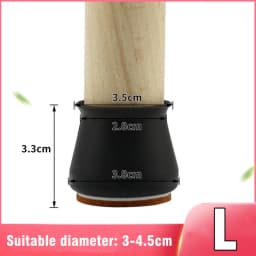 8Pcs TPE Silicone Chair Leg Floor Protectors with Felt,Chair Leg Caps,Furniture Leg Feet Protection Cover Protect Hardwood Floor