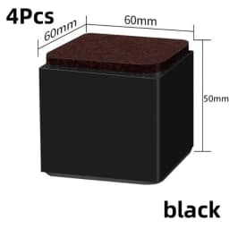 4Pcs Carbon Steel Heavy Furniture Heightening Foot Pad Bed Sofa Chair Table Feet Wear Resistant Anti Slip Mat Carbon Steel Riser