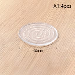 4PCS/set Transparent Silicone Furniture Foot Mat Table Sofa Foot PU Adhesive Patch Anti-collision Bed Leg Mute Non-slip Mat