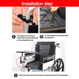 Lightweight Wheelchair Tray Table Detachable Waterproof Cup Holder Easy To Install Wheelchair Desk Lap Board