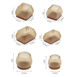 16PCS Chair Leg Protectors Round Felt Pads for Hardwood Floor Silicone Covers Furniture Leg Sliders Caps Non Slip Reduce Noise