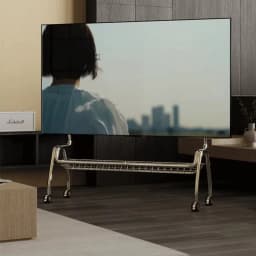 TV Stands Nordic TV Mobile Bracket Living Room Home Modern Simple Floor 32-75 Inch Stainless Steel Hanger with Wheels TV Cabinet