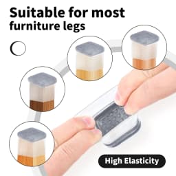 16PCS Chair Foot Cover Diagonal Leg Floor Protectors Gray with Thick Wrap Felt Pads Silicone Furniture Table Feet Protect Floors